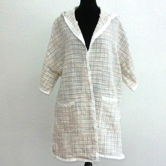 Rules of Etiquette, Plaid Tunic with hoodie and two pockets - Picture 3 of 11